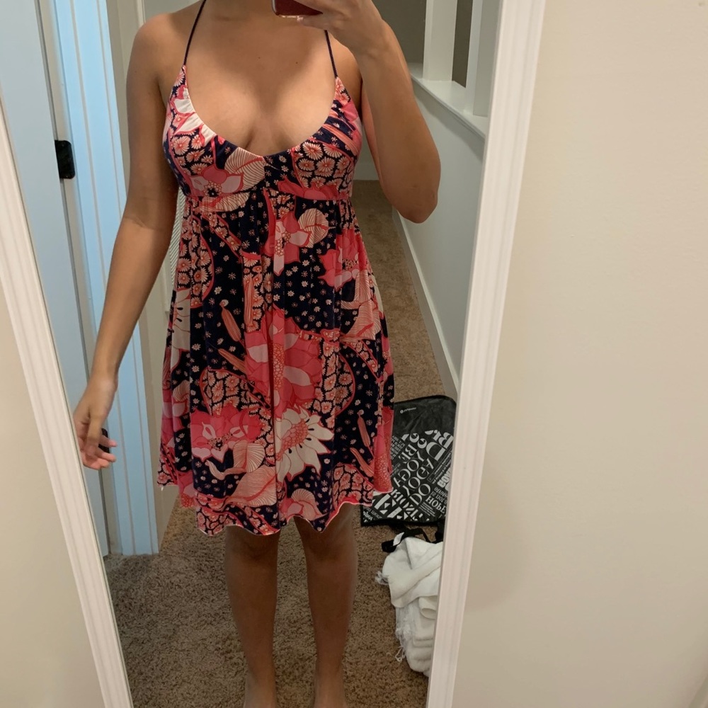 Vintage Free People Scoop Neck Mini Dress